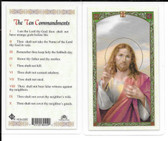 Laminated Prayer Card “The Ten Commandments”.