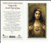 Laminated Prayer Card “Sacred Heart of Jesus”.