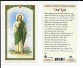 Laminated Prayer Card “Don’t Quit”