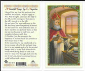 Laminated Prayer Card by Saint Augustine