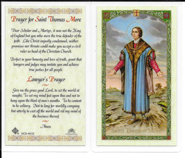 thomas prayer saint laminated card