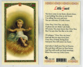 Baby Jesus, Little Guest Laminated Prayer Card