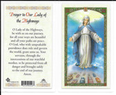 Laminated Prayer Card Prayer to Our Lady of the Highway