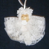 Hand Made Sleeping Angel Ornament with Lace