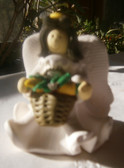 Vintage Dough Angel with Apple Imprint on Wing