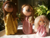 3 Paper Mache Sisters--Vintage