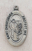 Saint Christopher Hockey Boy Medal On Chain