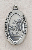 Saint Christopher Cheerleading Medal On Chain