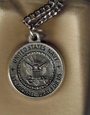 Saint Michael Navy Medal On Chain