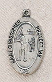 Saint Christopher Softball Medal On Chain