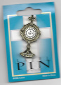 Monstrance Lapel 1 1/2 Inch Pin 