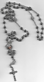 Silver Rosebud Rosary 