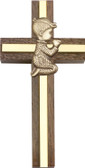 Bliss Praying Boy or Girl Walnut Cross