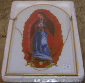 Our Lady Of Guadalupe Glass Window Shrine and Sun Catcher Ornament