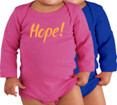 Hope! Long-Sleeve Baby Onesie