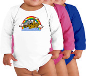 Noah's Ark Long-Sleeve Baby Onesie