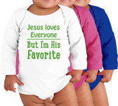 Jesus Loves Everyone Long-Sleeve Baby Onesie