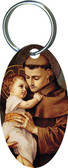 St. Anthony with Jesus Oval Keychain