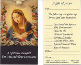 A Spiritual Bouquet For You and Your Intentions Prayer Card