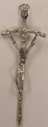 Saint Pope John Paul II Papal Silver Wall Crucifix Replica