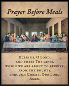 Prayer Before Meals with the Last Supper by Da Vinci Restored Wall Plaque