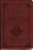 Laser Embossed Catholic Bible with Our Lady of Guadalupe Cover - Burgundy NABRE