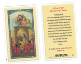 Prayers For Member Of Choirs Laminated Prayer Card