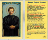 Saint John Bosco Laminated Prayer Card