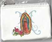 Our Lady of Guadalupe White Rosary Case 