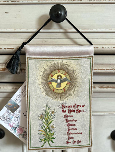 Seven Gifts of the Holy Spirit Vintage Look, Velvet Blessing Pouch ...