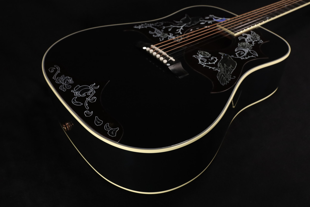 Gibson Kirk Hammett Raven Acoustic Guitar With Hard Case 138