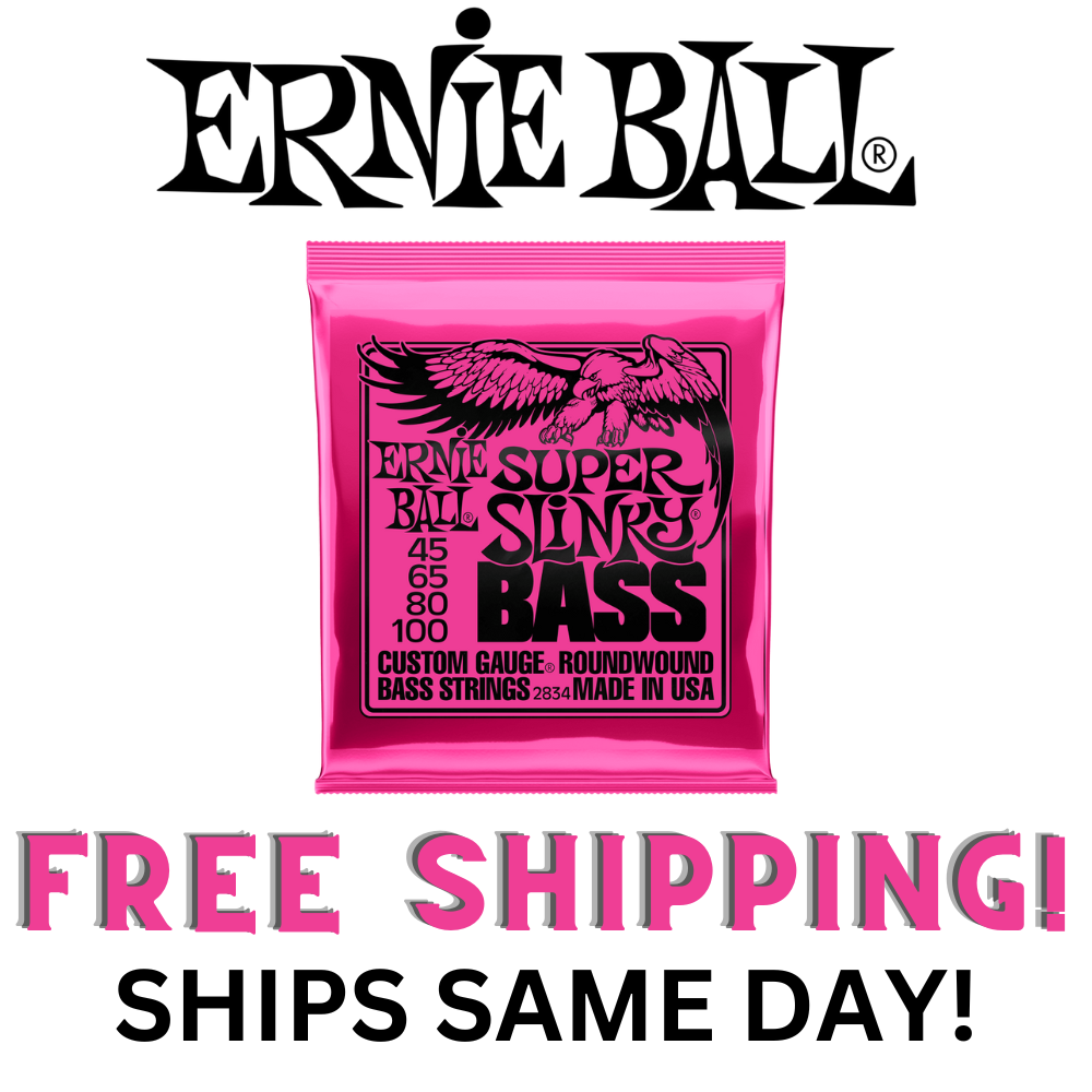 Ernie Ball Super Slinky Nickel Wound Electric Bass Strings 45100