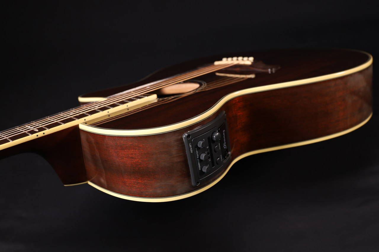 Ibanez AEG12II-NMH Acoustic-Electric Guitar, Natural High Gloss