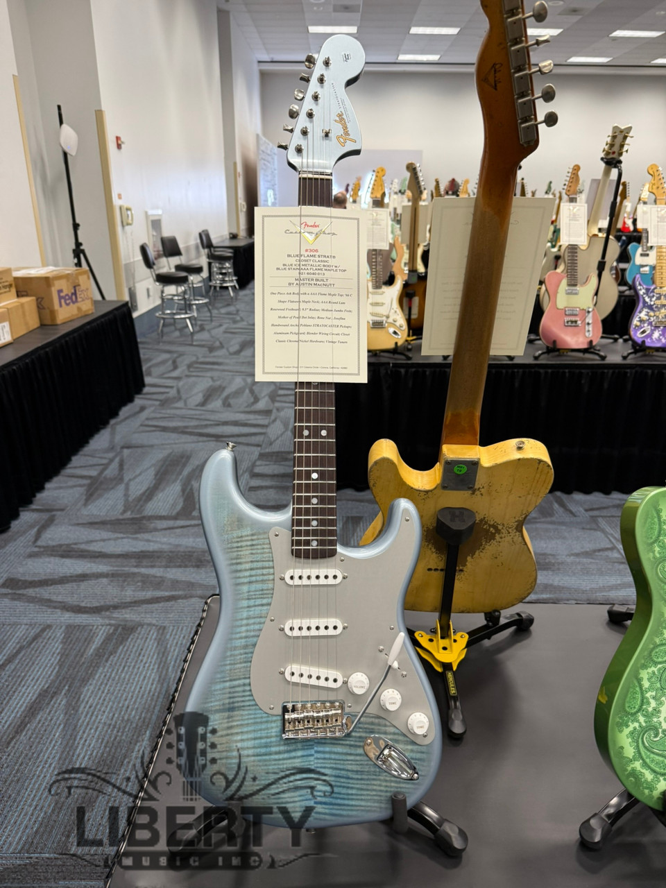 Fender Custom Shop Blue Flame Strat - Closet Classic - Blue Ice