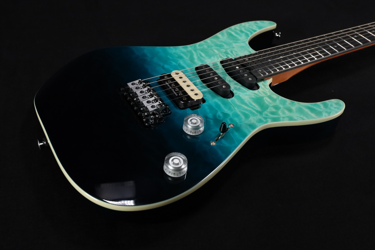 Charvel Pro-Mod Plus Dinky DK24 HSS 2PT EB QM Ebony Fingerboard