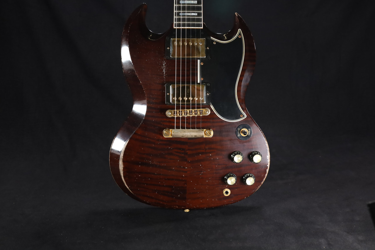 Gibson Custom SG Custom Figured Electric Guitar - Dark Walnut