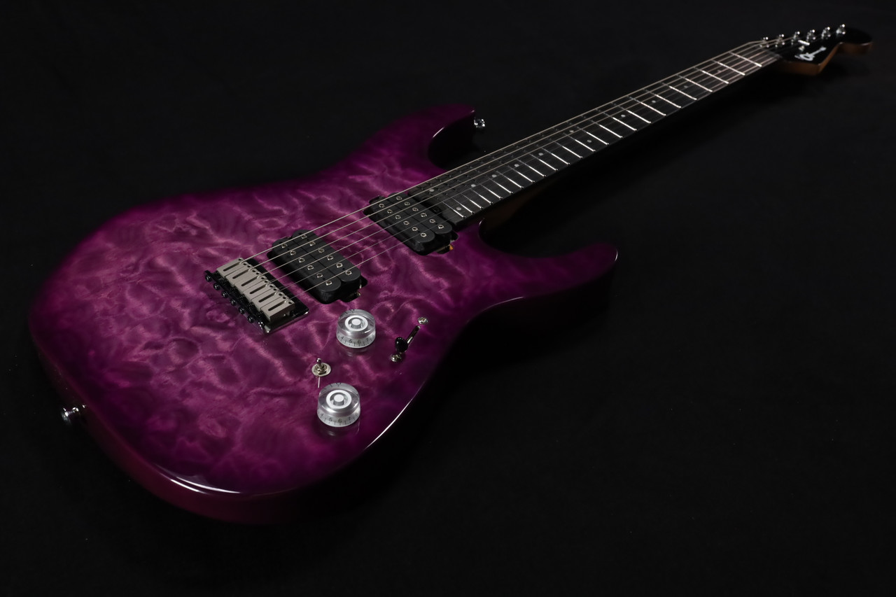 Charvel Pro-mod Plus Dk24 Hh Ht Eb Qm, Ebony Fingerboard - Violet