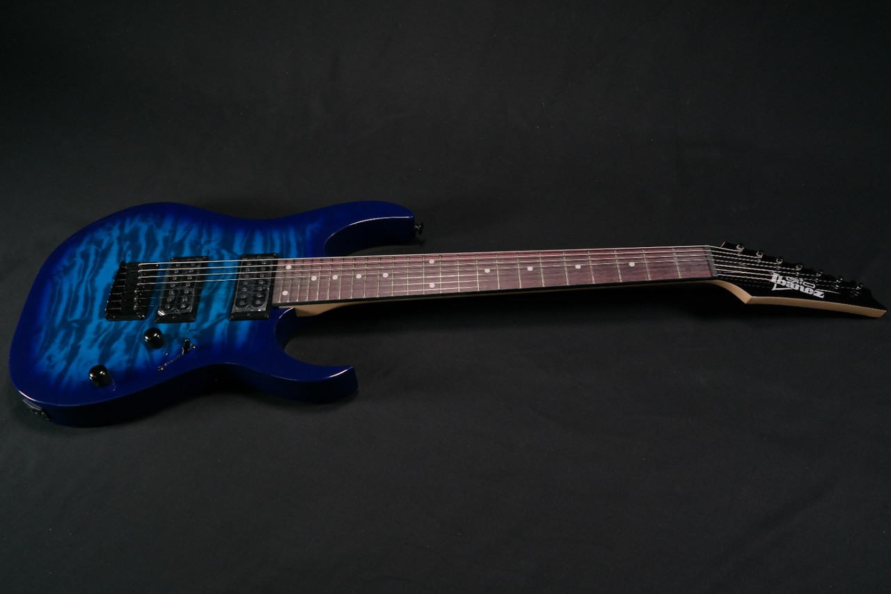 Ibanez GRG7221QATBB Gio RG Series 7-String RH Electric Guitar
