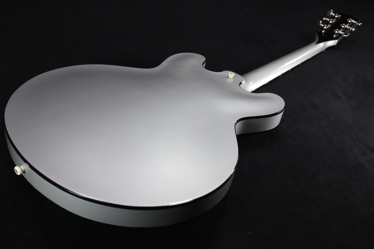 Gibson Custom Shop 61 ES 335 Silver w/Ebony Stinger Gloss NH 054