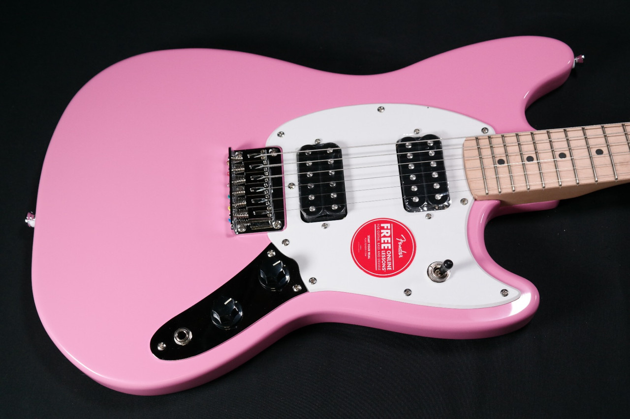 Squier Sonic Mustang HH Solidbody Electric Guitar - Flash Pink