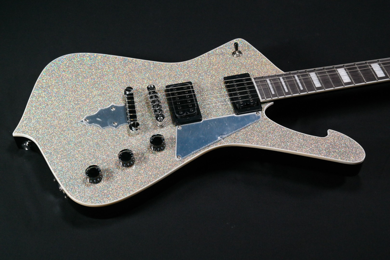 Ibanez Paul Stanley Signature PS60 NAMM 2018 Electric Guitar, Silver  Sparkle - 649 - Liberty Music