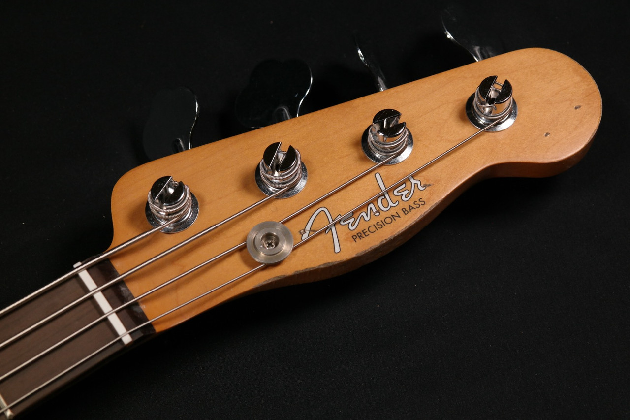Fender Mike Dirnt Road Worn Precision Bass - Rosewood Fingerboard - White  Blonde - 271