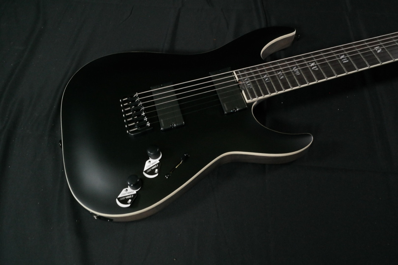 Schecter C-7 SLS Elite ''EVIL TWIN'' - Satin Black - 1349 323