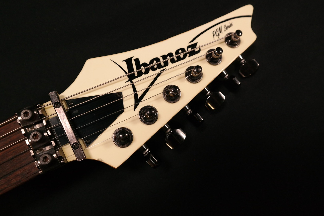 【売約済】Ibanez PGM30アイボリーペグ交換済・アーミングアジャスター付 Ibanez PGM30 WH Series - White - USED - 009 - Liberty Music