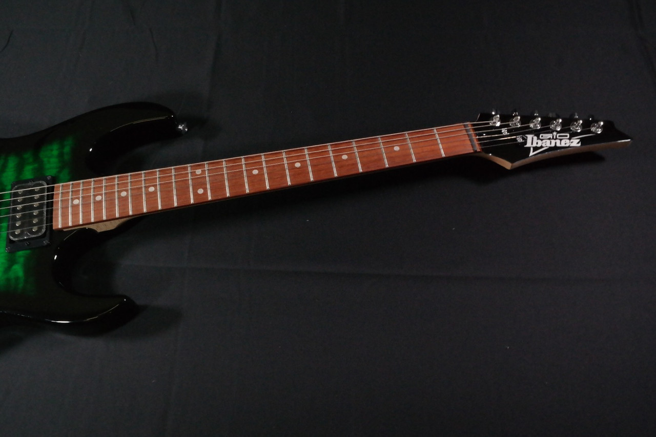 Ibanez GRX70QA Electric Guitar Trans Green Burst 810 - Liberty Music