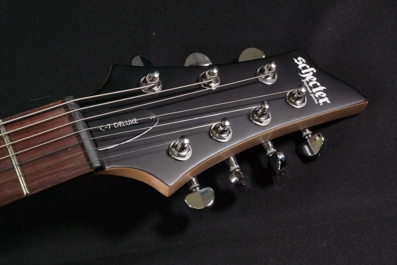 Schecter C7 Deluxe Electric Guitar - Rosewood/Satin Black - 437