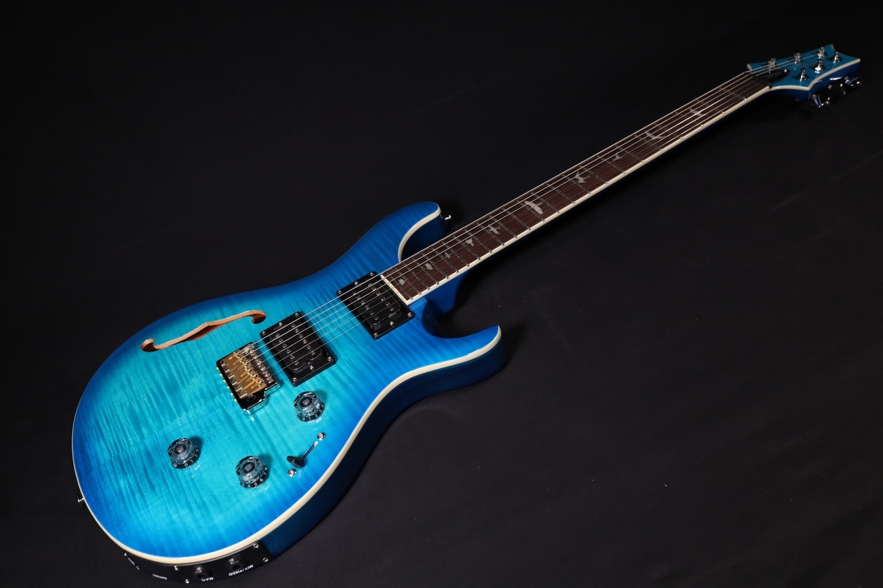 【希少】PRS SE Custom Semi-hollow PRS SE Custom 24 Semi-Hollow Piezo - Lake Blue 245 - Liberty Music