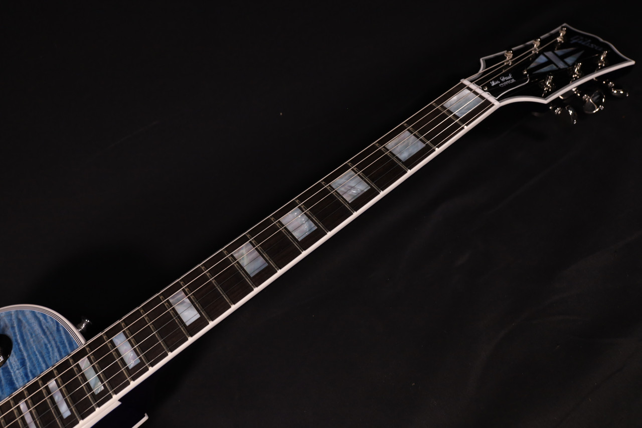 ギター GibsonLesPaulClassiPremiumPlus TransBlue Gibson Custom Les Paul Custom Figured - Trans Blue | Sweetwater