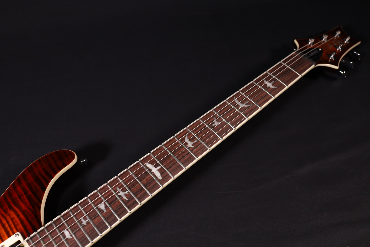 PRS SE Custom 24 Semi-Hollow Piezo, Orange Tiger with Bag 070