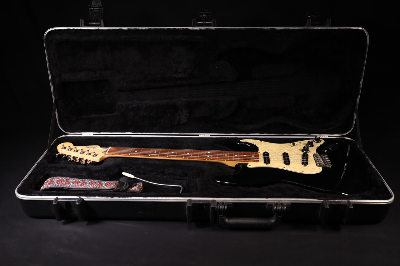 90s Fender Stratocaster Black with Pearloid Pickguard 247